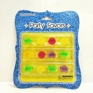 FAVORS BLISTER PLASTIC RINGS 12PCS