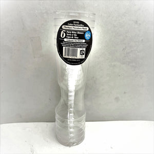 PLASTIC GLASS WINE CLEAR 6pcs