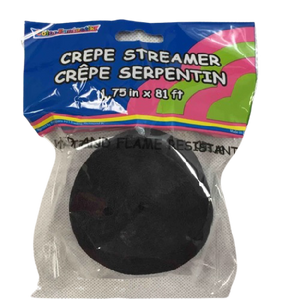 CREPE STREAMER BLACK 81ft