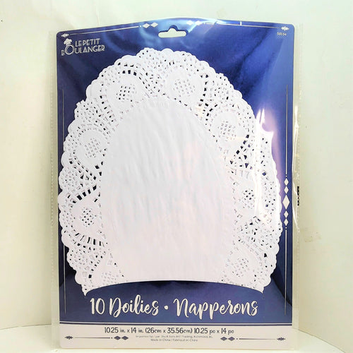 PAPER DOILIES  WHITE 10PCS 10.25X14