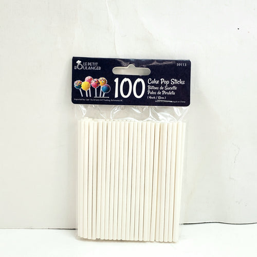 CAKEPOP STICKS WHITE 4IN 100PCS