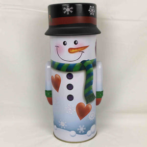 CMAS TIN NUT CRACKER BOX SNOWMAN