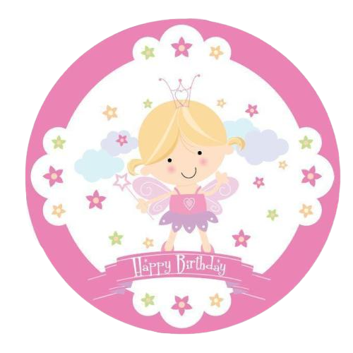 ENSEMBLE FAIRY BIRTHDAY PLATES 7in 12pcs