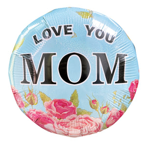 BALLOON FOIL ROUND 18" LOVE U MOM