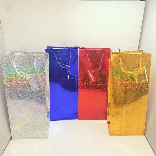 GIFT BAG WINE HOLOGRAM ASST