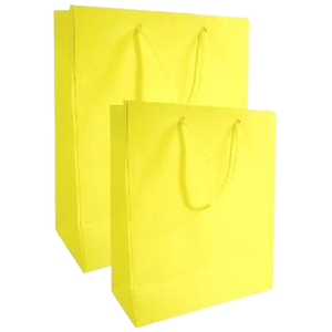 GIFT BAG SOLID COLOR MEDIUM YELLOW