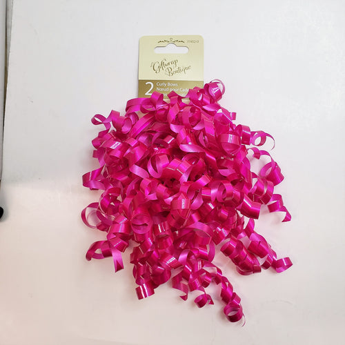 GIFT BOWS CURL CASCADES FUCHSIA GLOSSY