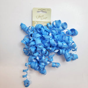 GIFT BOWS CURL CASCADES BABY BLUE GLOSSY