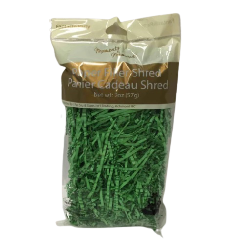 BASKET SHRED KRAFT APPLE GREEN