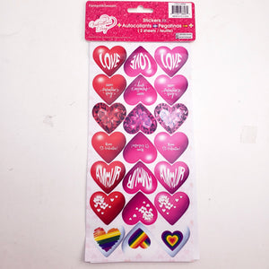 2 SHEETS VALENTINES STICKERS